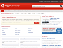 Tablet Screenshot of happy-directory.com